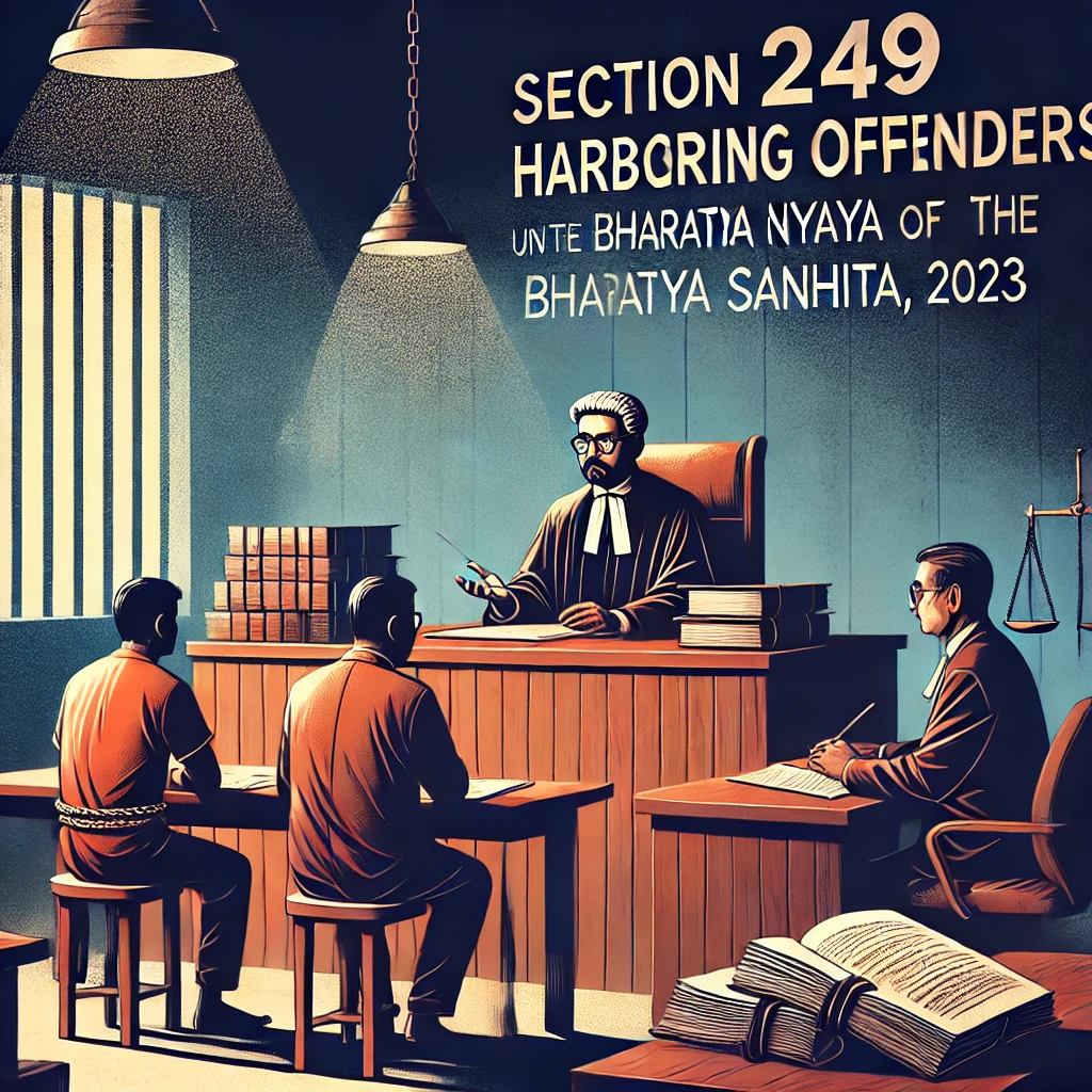 Punishment for Harboring Offenders under Section 249 of the Bharatiya Nyaya Sanhita, 2023