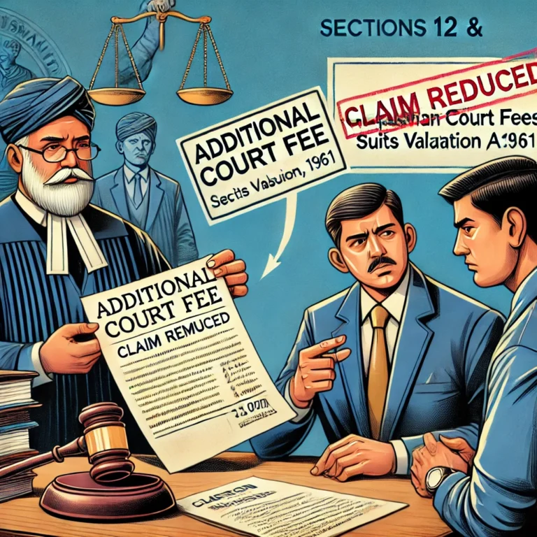 Additional Court Fees and Claim Relinquishment: Sections 12 & 13 of The Rajasthan Court Fees and Suits Valuation Act, 1961
