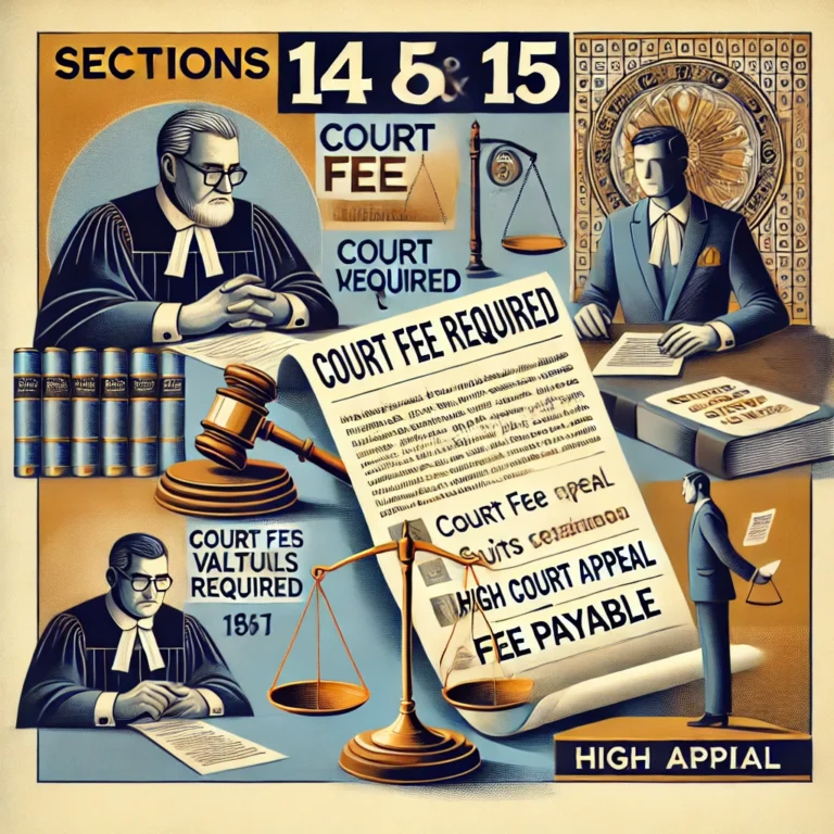 Court Fees on Written Statements and Appeals: Sections 14 & 15 of The Rajasthan Court Fees and Suits Valuation Act, 1961