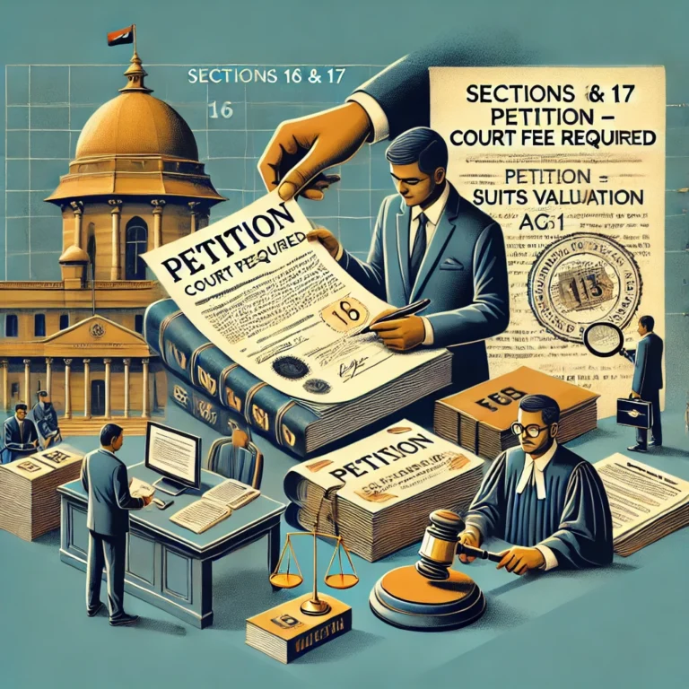 Court Fees on Petitions and Role of Court-Fee Examiners: Sections 16 & 17 of The Rajasthan Court Fees and Suits Valuation Act, 1961