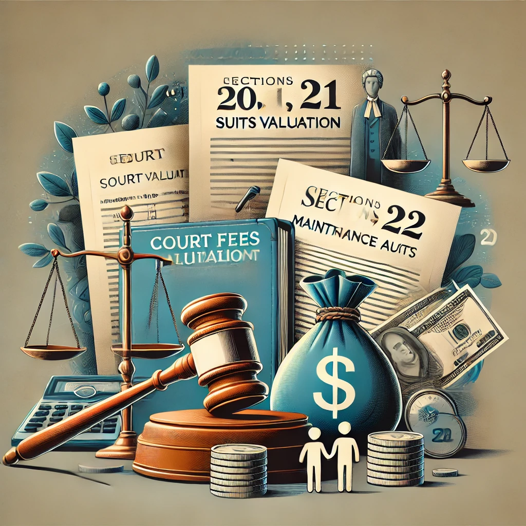 Calculation of Court Fees for Money Suits and Maintenance: Sections 20, 21 & 22 of The Rajasthan Court Fees and Suits Valuation Act, 1961