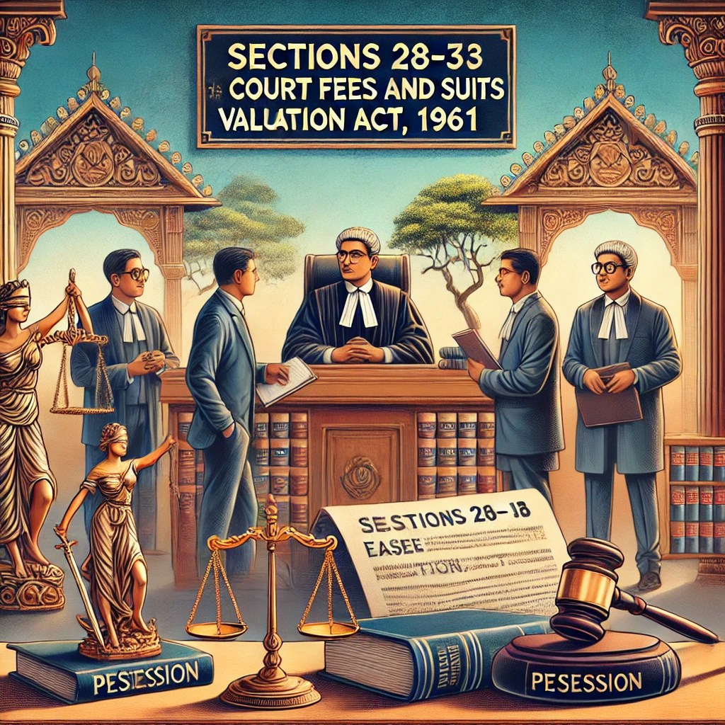 Suits for Possession, Easement, and Pre-emption (Sections 28-31 of The Rajasthan Court Fees and Suits Valuation Act, 1961)