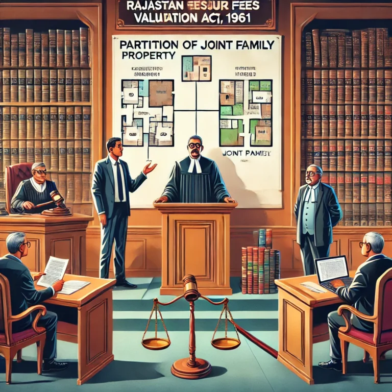 Partition and Joint Possession Suits: Understanding Court Fees in Rajasthan (Section 35 & 36 of the Rajasthan Court Fees and Suits Valuation Act, 1961)
