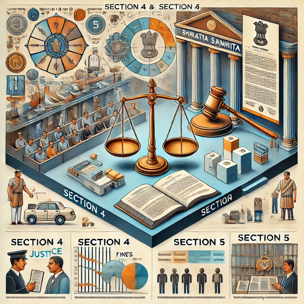 Section 4 and Section 5 of the Bharatiya Nyaya Sanhita 2023 Explain Different Types of Punishments and Their Commutation