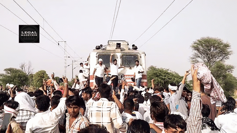 Gurjar Protest Disrupting Mumbai-Delhi Trains: Legal Consequences Under Indian Railways Act & Public Nuisance