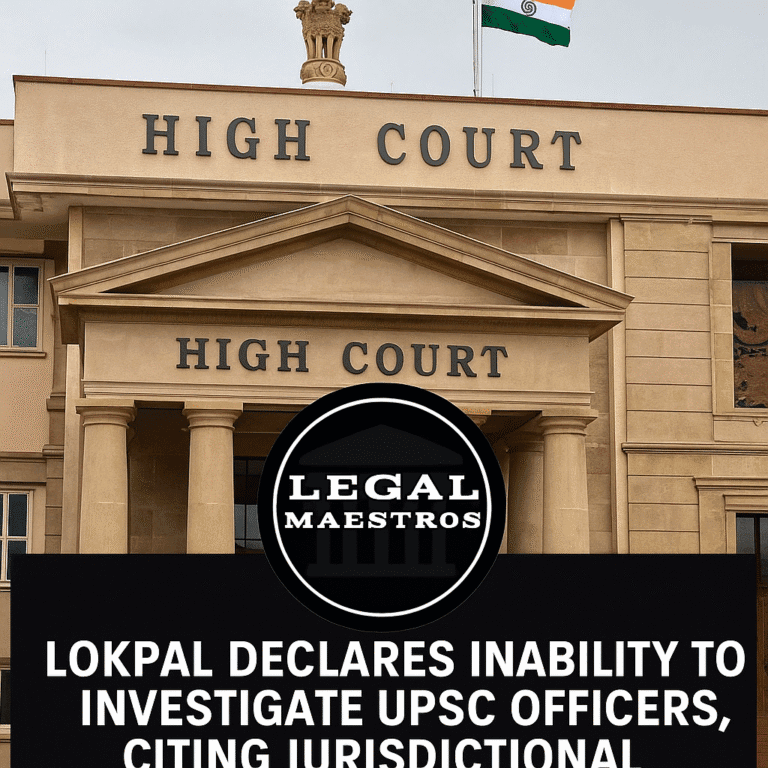 Lokpal Declares Inability to Investigate UPSC Officers, Citing Jurisdictional Limitations