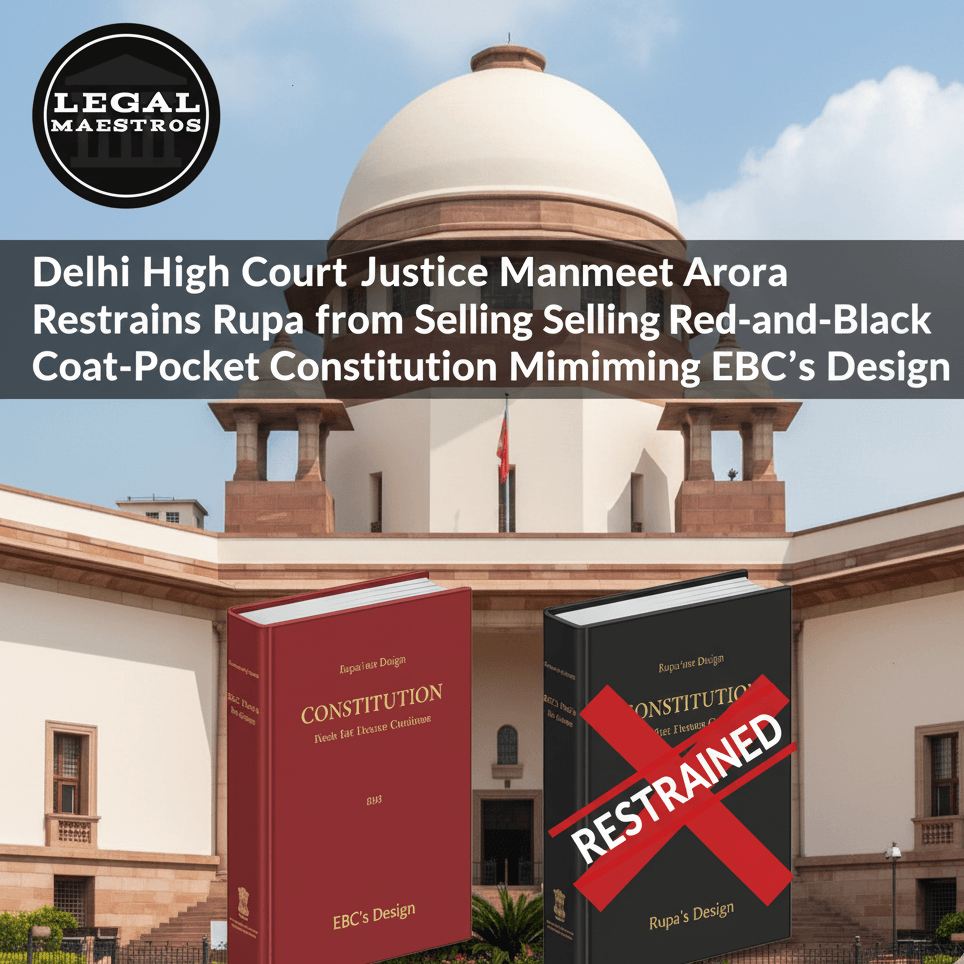 Delhi High Court Justice Manmeet Arora Restrains Rupa from Selling Red-and-Black Coat-Pocket Constitution Mimicking EBC’s Design
