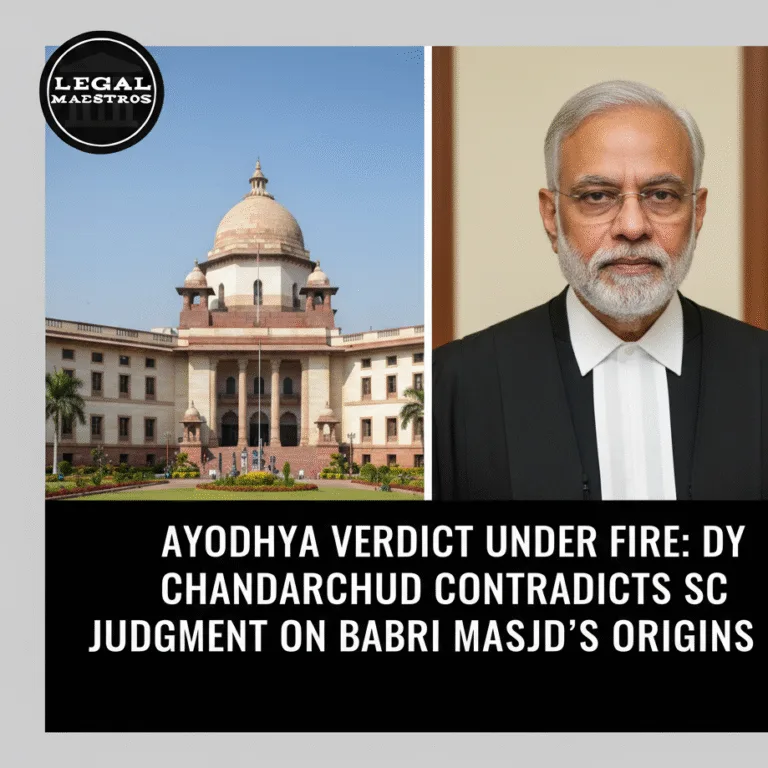 Ayodhya Verdict Under Fire: DY Chandrachud Contradicts SC Judgment on Babri Masjid's Origins"