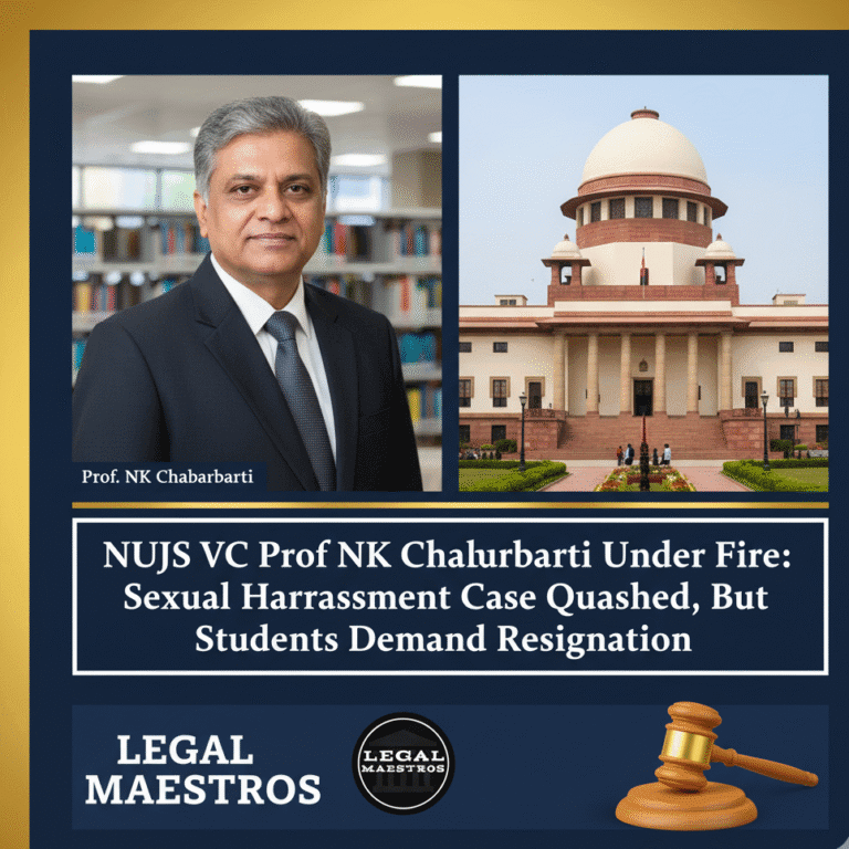 NUJS VC Prof NK Chakrabarti Under Fire: Sexual Harassment Case Quashed, But Students Demand Resignation