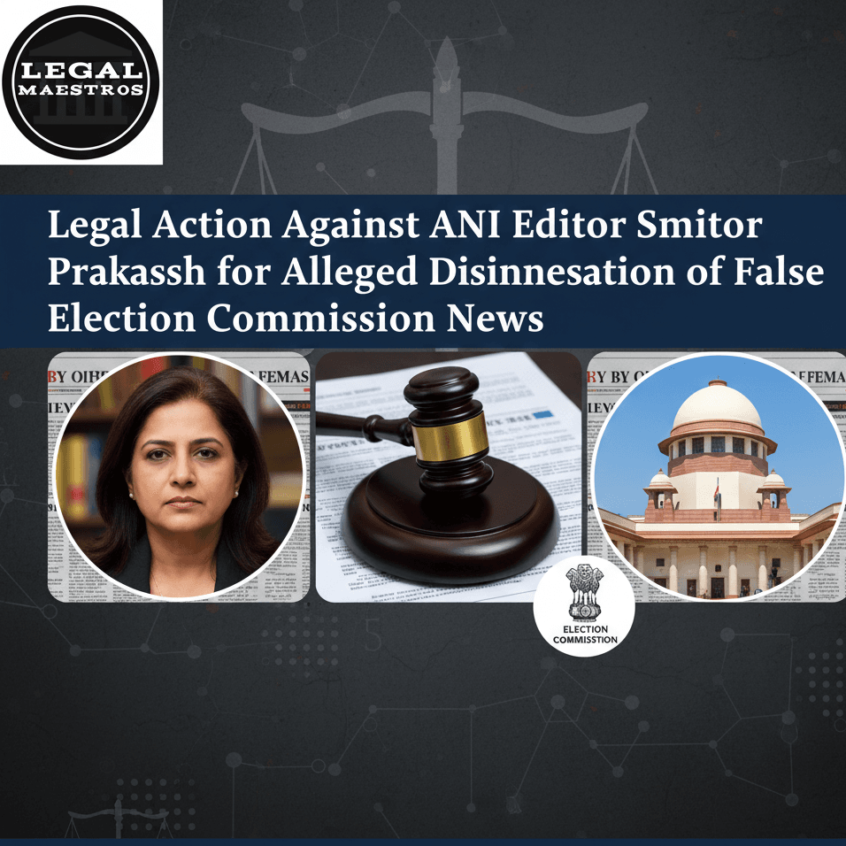 Legal Action Against ANI Editor Smita Prakash for Alleged Dissemination of False Election Commission News