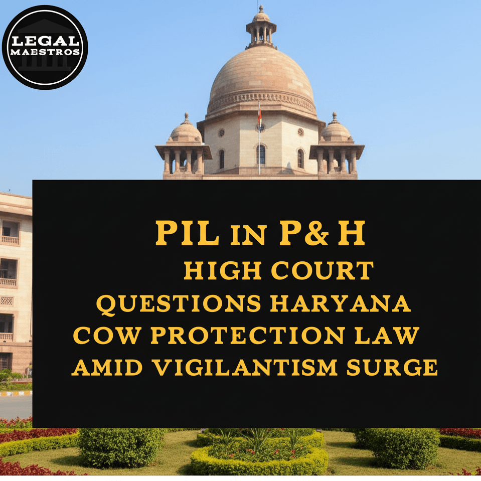 PIL in P&H High Court Questions Haryana Cow Protection Law Amid Vigilantism Surge