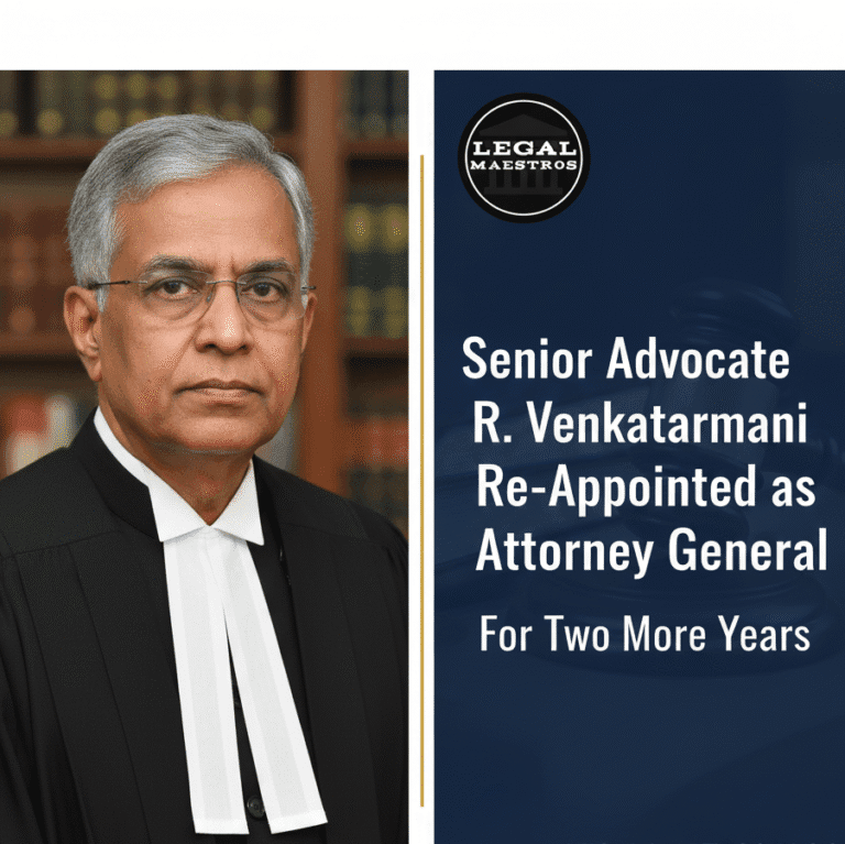 Senior Advocate R Venkataramani Re-Appointed as Attorney General for Two More Years