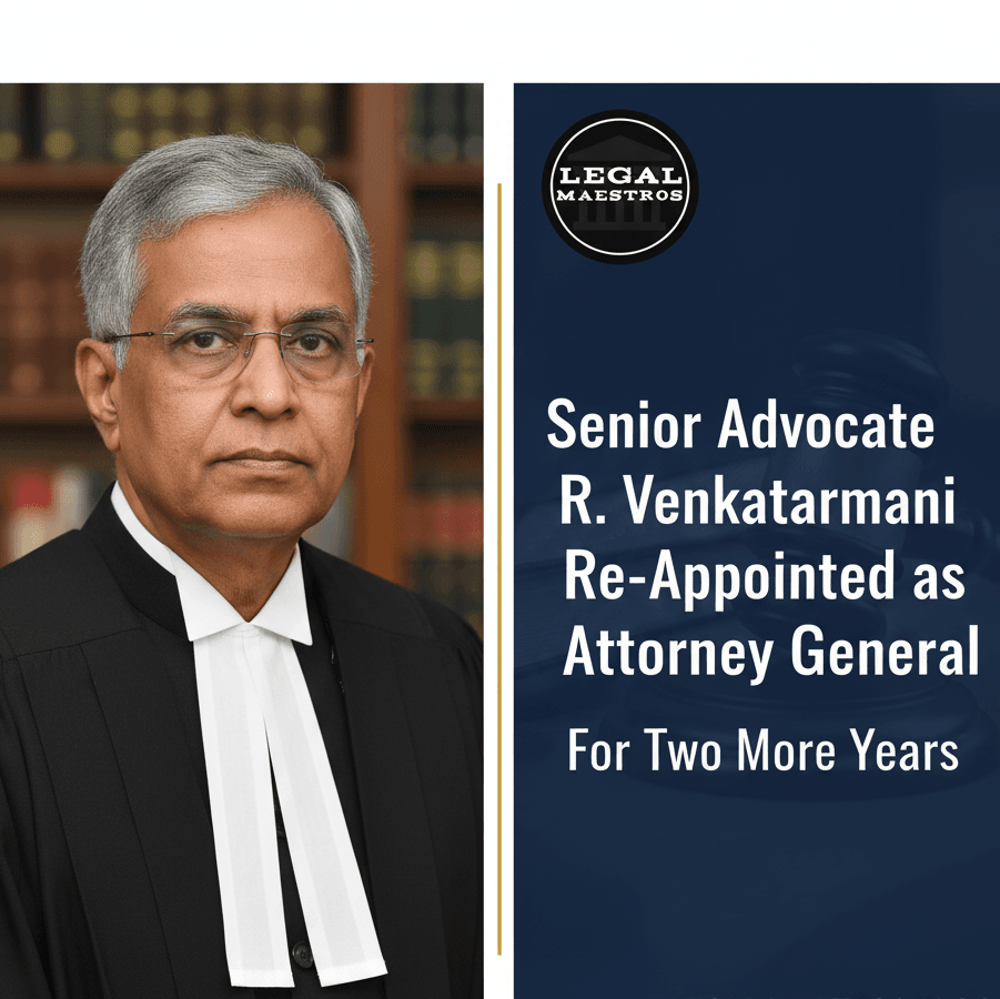 Senior Advocate R Venkataramani Re-Appointed as Attorney General for Two More Years