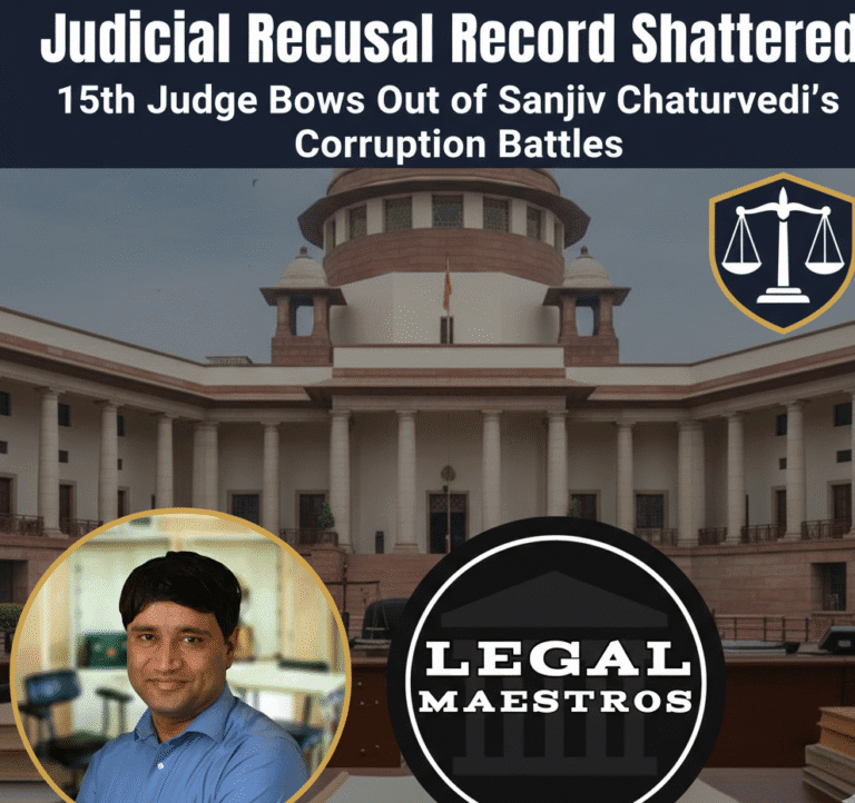 Judicial Recusal Record Shattered: 15th Judge Bows Out of Sanjiv Chaturvedi's Corruption Battles