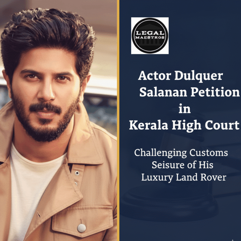 Actor Dulquer Salmaan Files Petition in Kerala High Court Challenging Customs Seizure of His Luxury Land Rover
