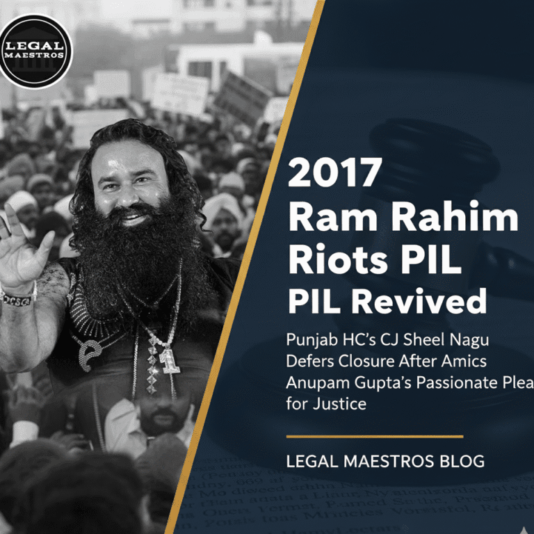 2017 Ram Rahim Riots PIL Revived: Punjab HC's CJ Sheel Nagu Defers Closure After Amicus Anupam Gupta's Passionate Plea for Justice