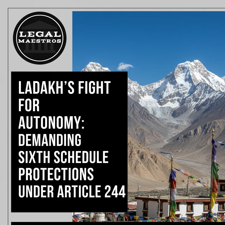 Ladakh's Fight for Autonomy: Demanding Sixth Schedule Protections Under Article 244