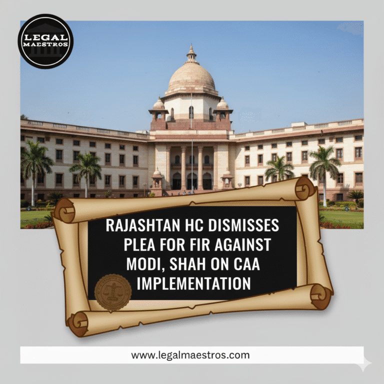 Rajasthan HC Dismisses Plea for FIR Against Modi, Shah on CAA Implementation