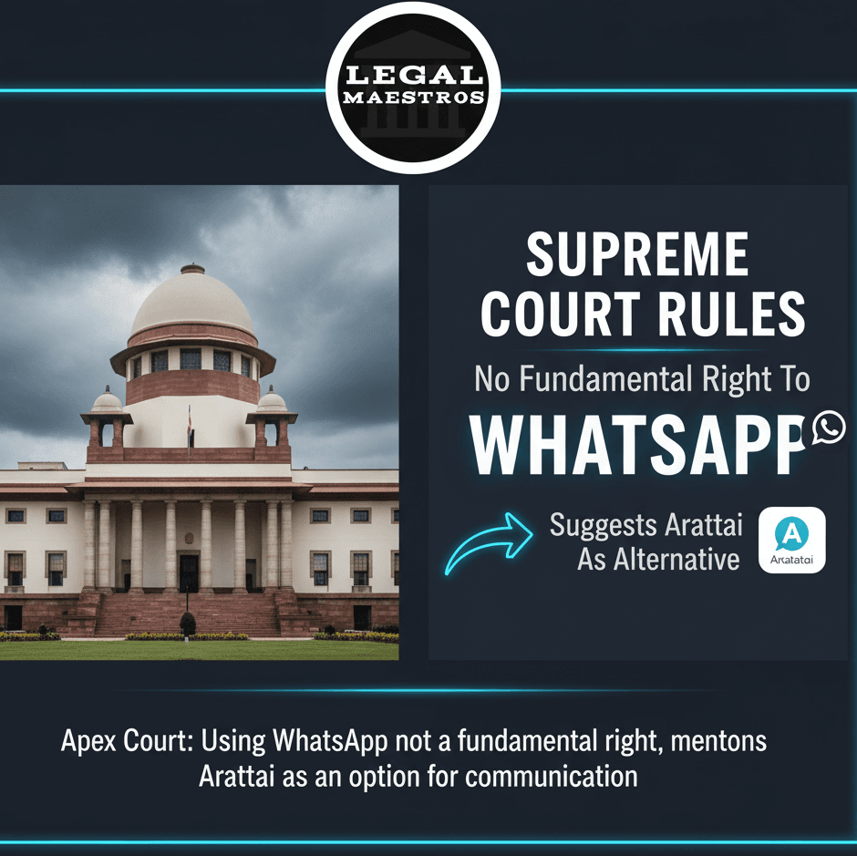 Supreme Court Rules No Fundamental Right to WhatsApp, Suggests Arattai as Alternative 