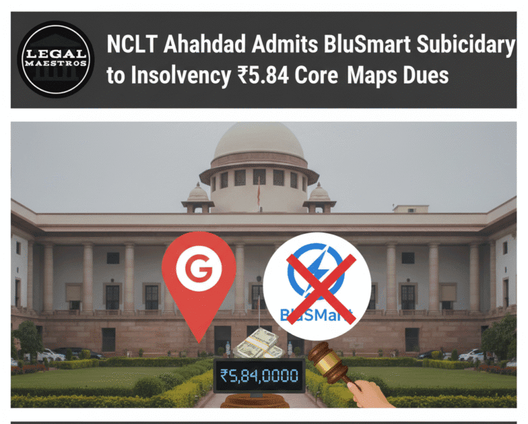 NCLT Ahmedabad Admits BluSmart Subsidiary to Insolvency Over ā¹5.84 Crore Google Maps Dues