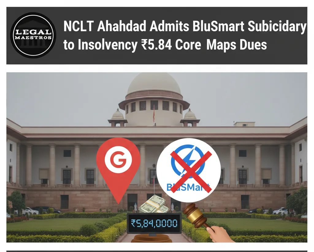 NCLT Ahmedabad Admits BluSmart Subsidiary to Insolvency Over ₹5.84 Crore Google Maps Dues