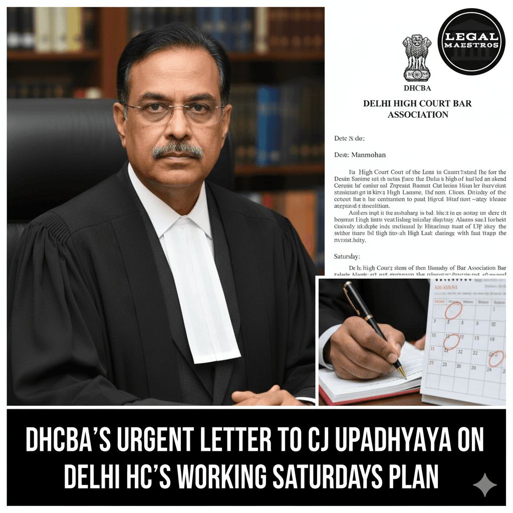 DHCBA's Urgent Letter to CJ Upadhyaya on Delhi HC's Working Saturdays Plan