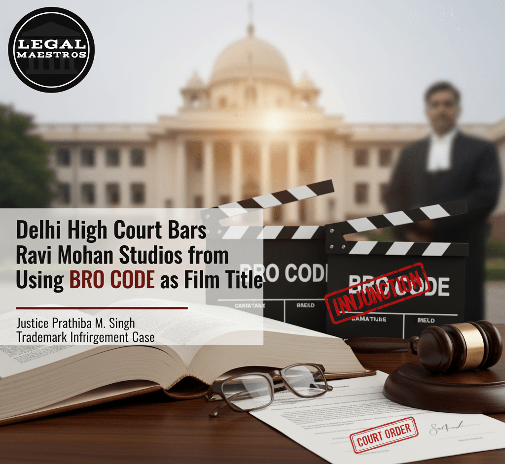 Delhi High Court Bars Ravi Mohan Studios from Using BRO CODE as Film Title