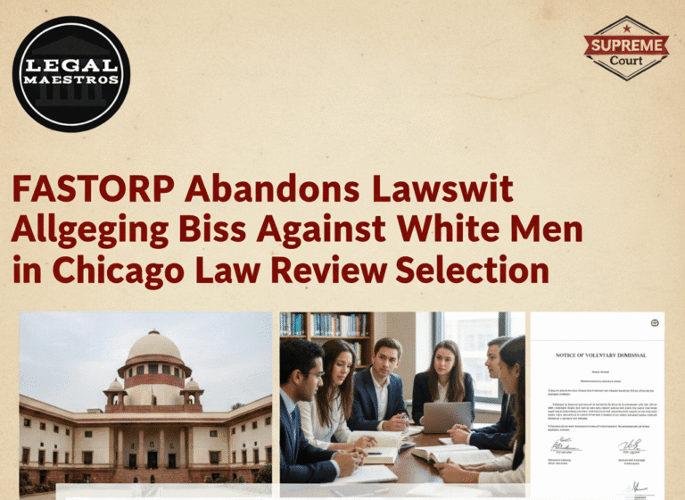 FASTORP Abandons Lawsuit Alleging Bias Against White Men in Chicago Law Review Selection