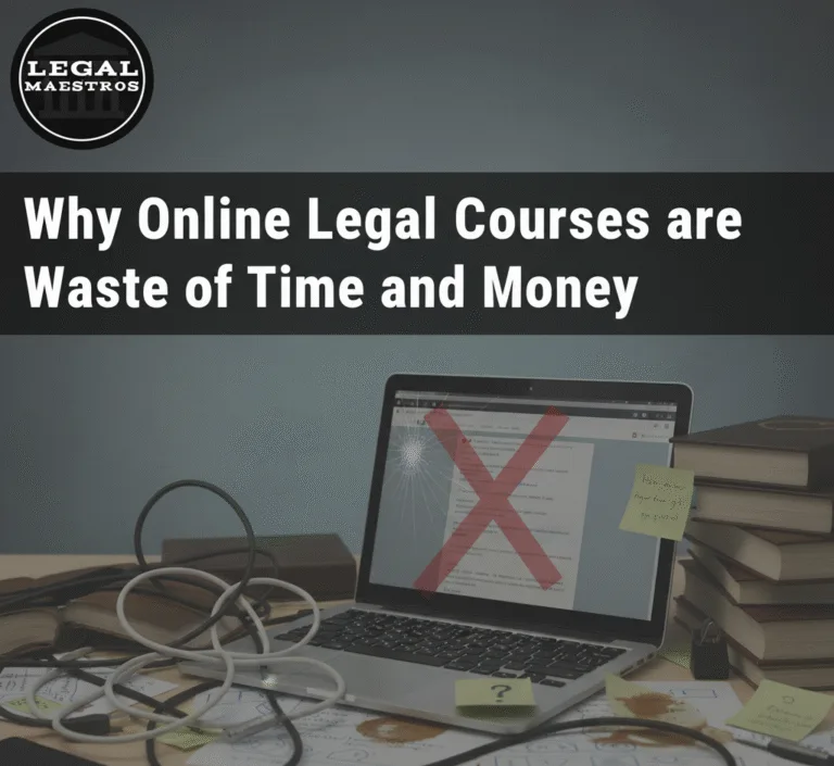 Why Online Legal Courses are Waste of Time and Money