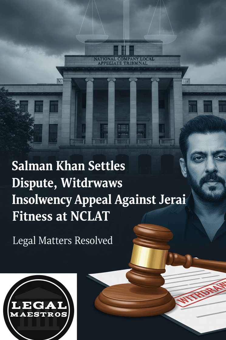Salman Khan Settles Dispute, Withdraws Insolvency Appeal Against Jerai Fitness at NCLAT