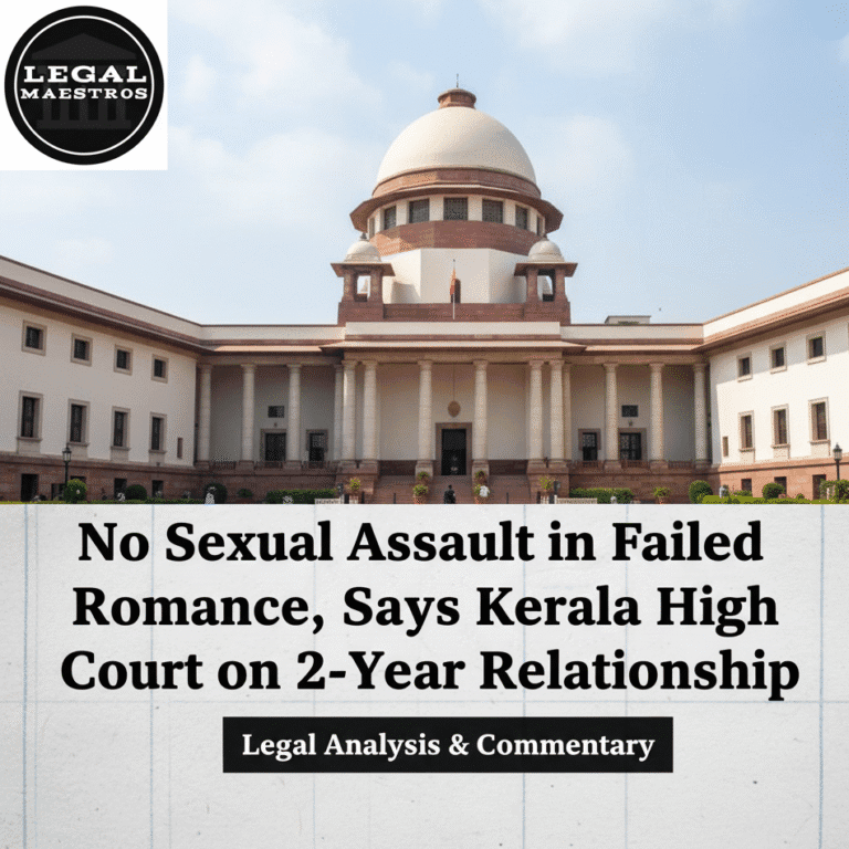 No Sexual Assault in Failed Romance, Says Kerala High Court on 2-Year Relationship