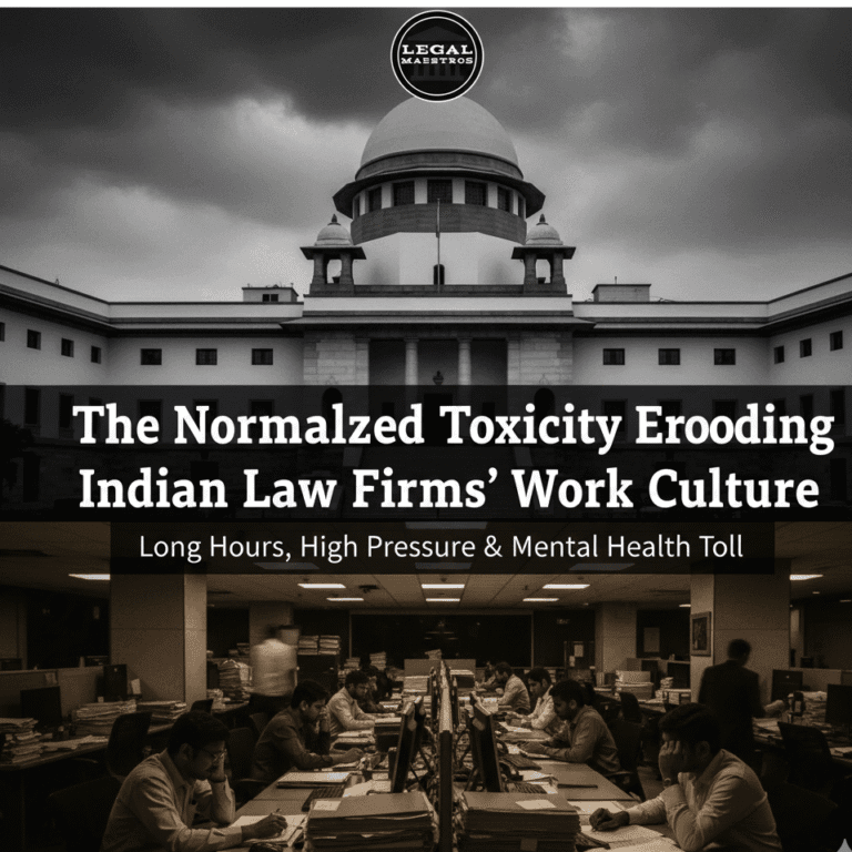The Normalized Toxicity Eroding Indian Law Firms' Work Culture