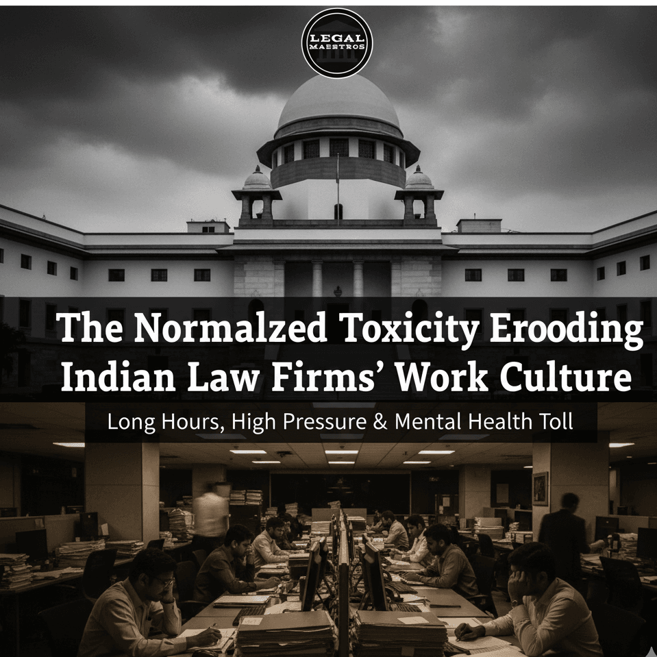 The Normalized Toxicity Eroding Indian Law Firms' Work Culture