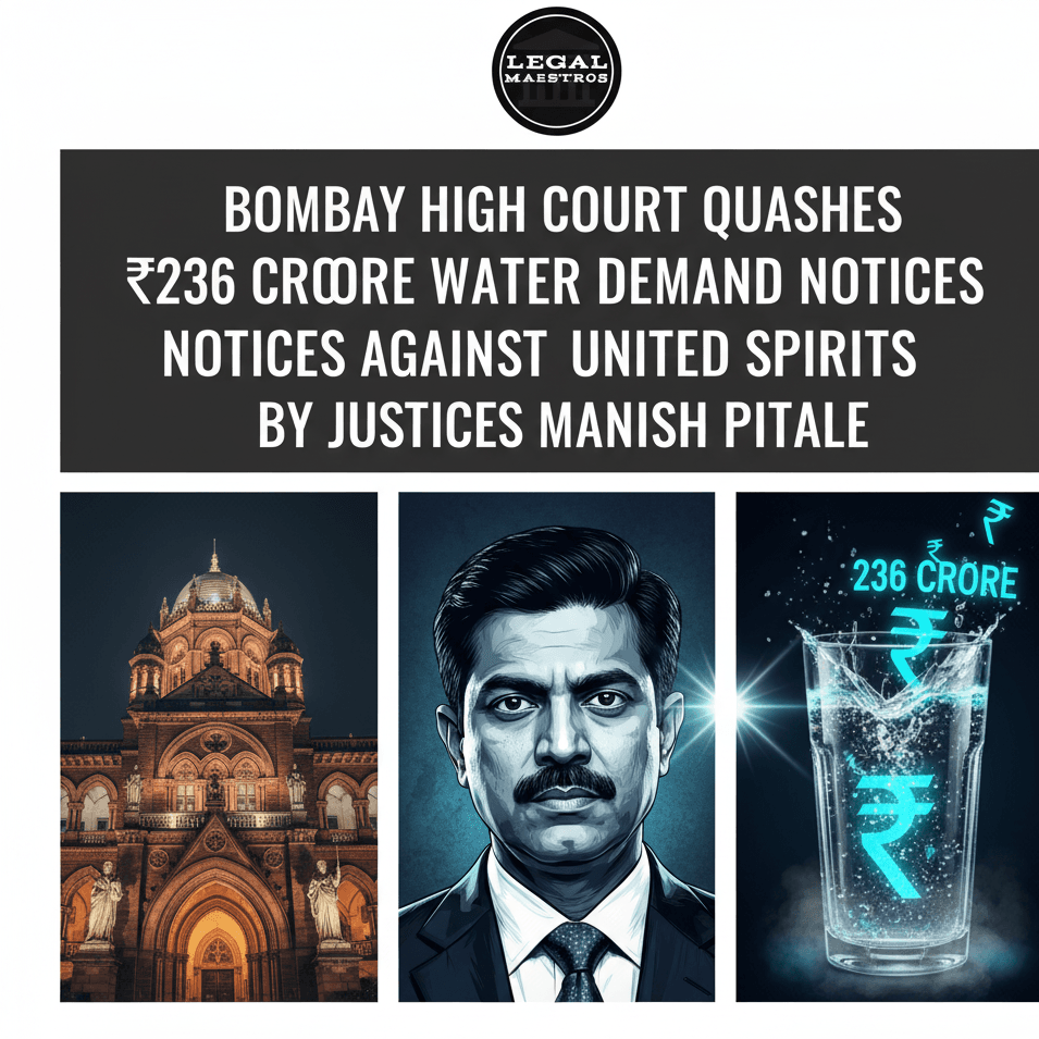 Bombay High Court Quashes ₹236 Crore Water Demand Notices Against United Spirits By Justices Manish Pitale