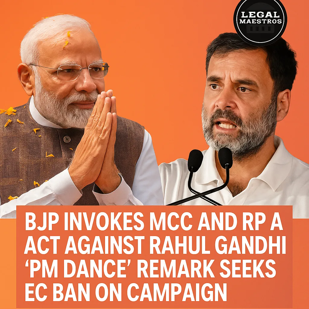 BJP Invokes MCC and RP Act Against Rahul Gandhi's 'PM Dance' Remark Seeks EC Ban on Campaign