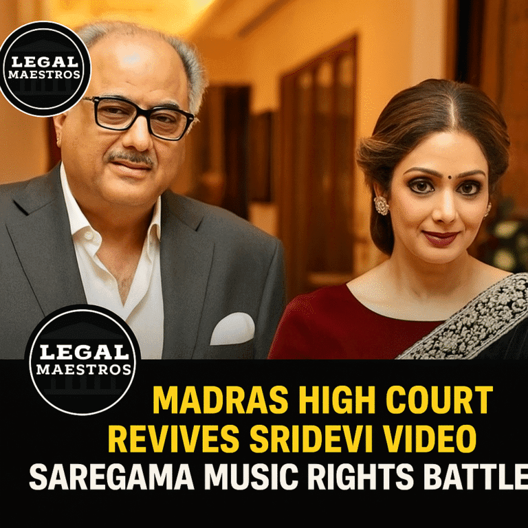 Madras High Court Revives Sridevi Video Saregama Music Rights Battle