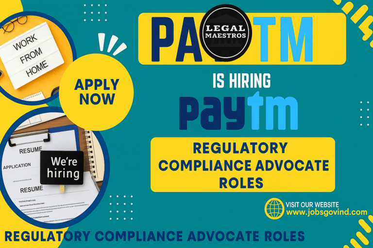 Paytm Hiring Freshers Regulatory Compliance Advocate Roles Apply Now