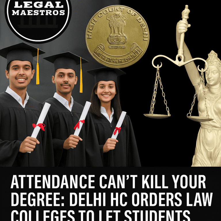 “Attendance Can’t Kill Your Degree”: Delhi HC Orders Law Colleges to Let Students Write Exams