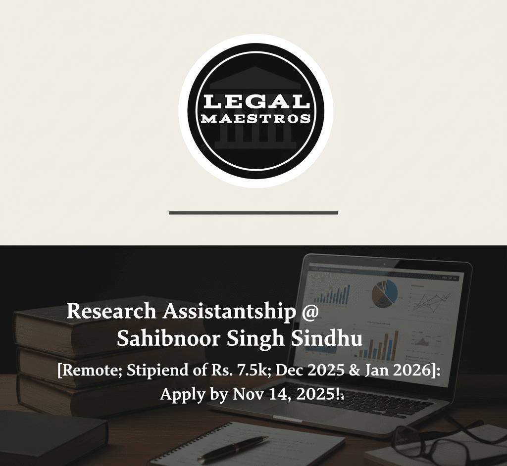Research Assistantship @ Sahibnoor Singh Sindhu, [Remote; Stipend of Rs. 7.5k; Dec 2025 & Jan 2026]: Apply by Nov 14, 2025!