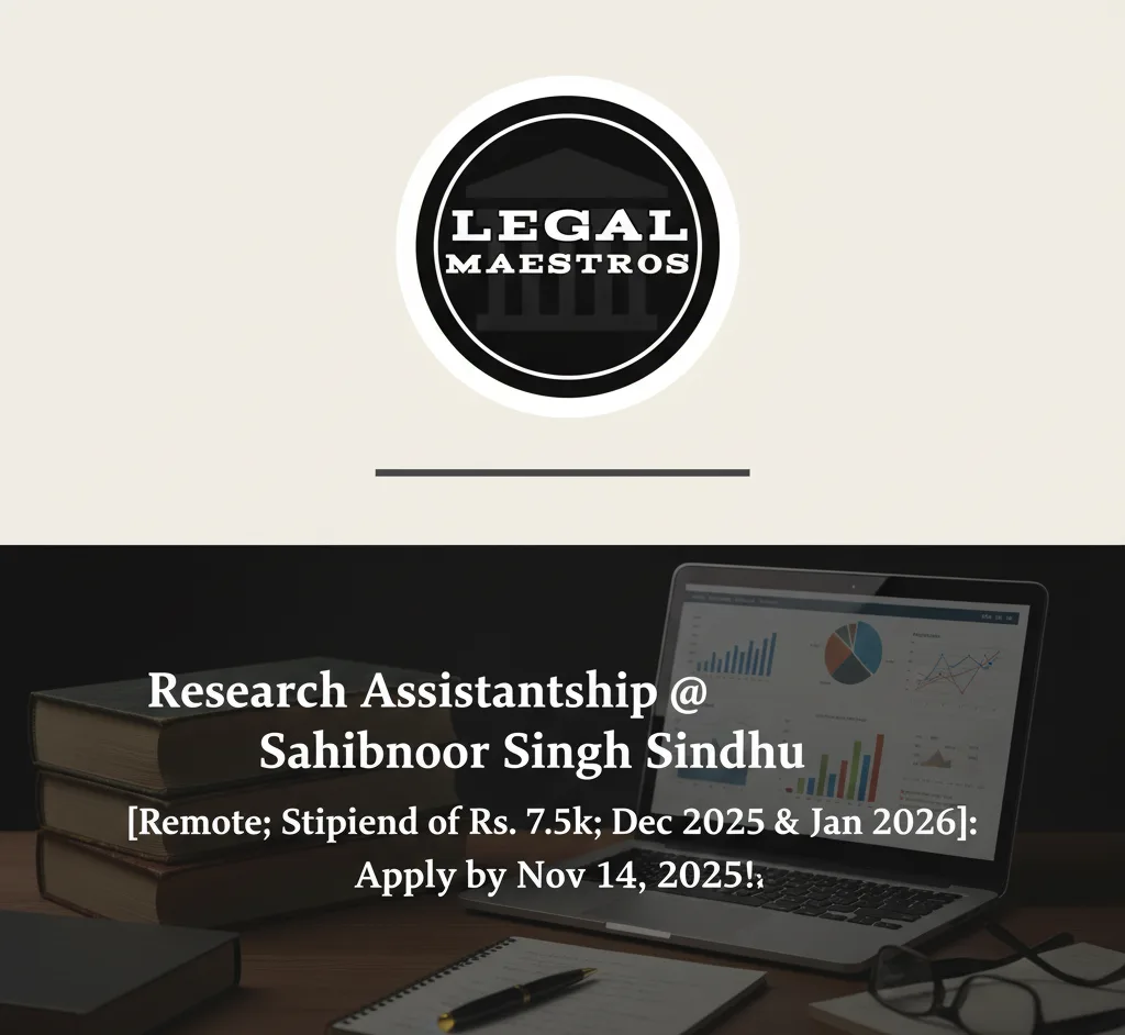Research Assistantship @ Sahibnoor Singh Sindhu, [Remote; Stipend of Rs. 7.5k; Dec 2025 & Jan 2026]: Apply by Nov 14, 2025!