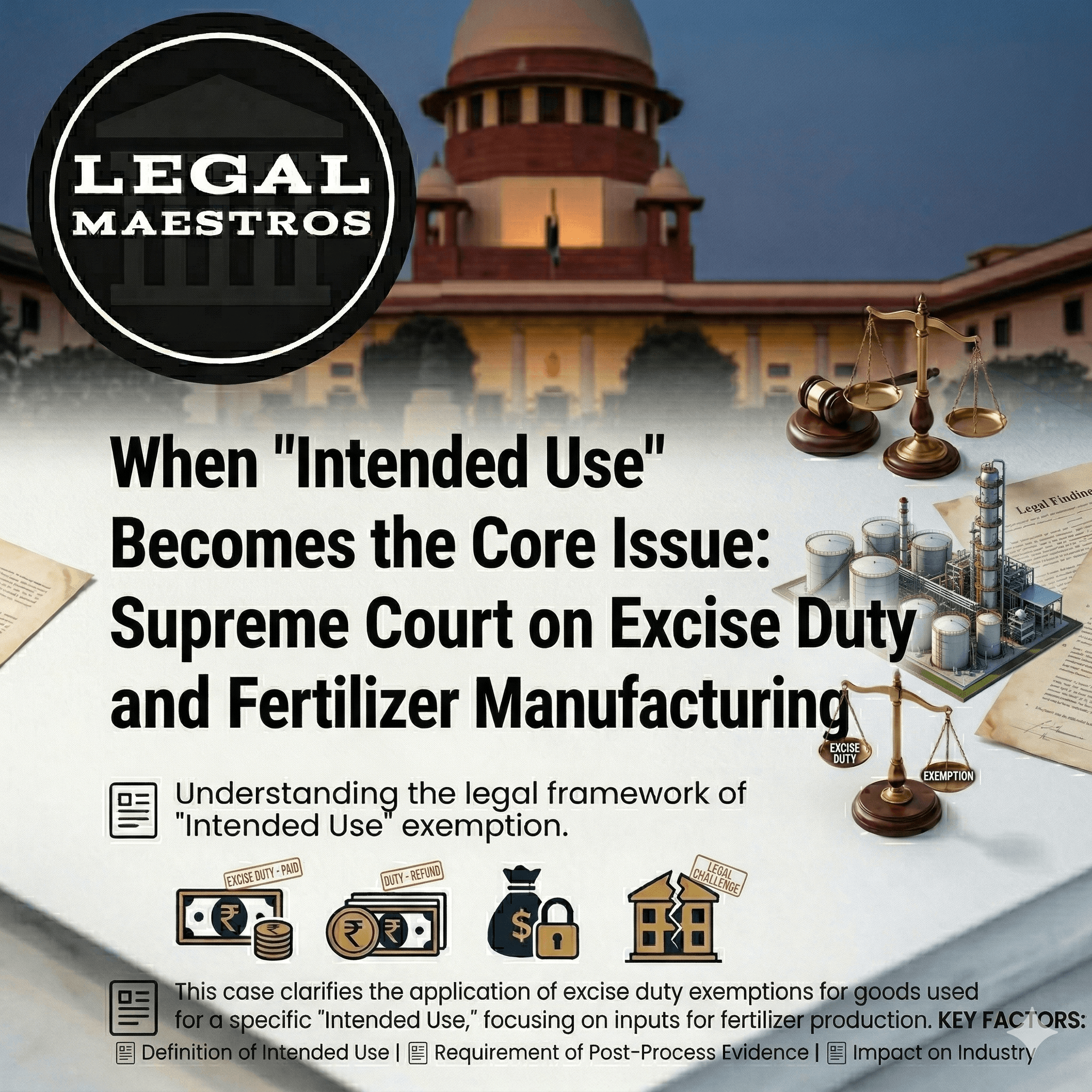 When “Intended Use” Becomes the Core Issue: Supreme Court on Excise Duty and Fertilizer Manufacturing