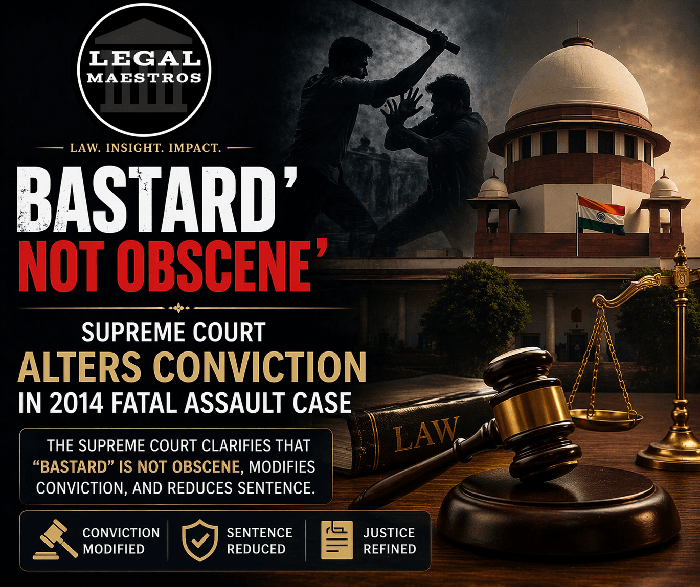 Bastard Not Obscene’: Supreme Court Alters Conviction in 2014 Fatal Assault Case