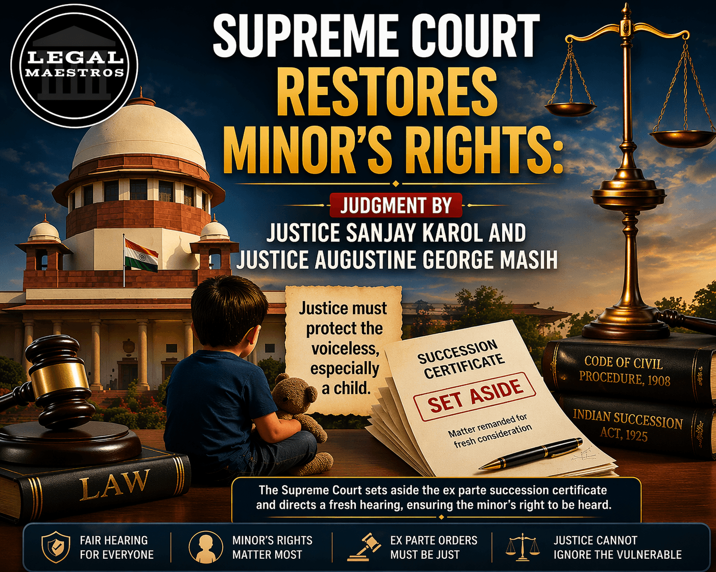 Supreme Court Restores Minor’s Rights: Judgment by Justice Sanjay Karol and Justice Augustine George Masih