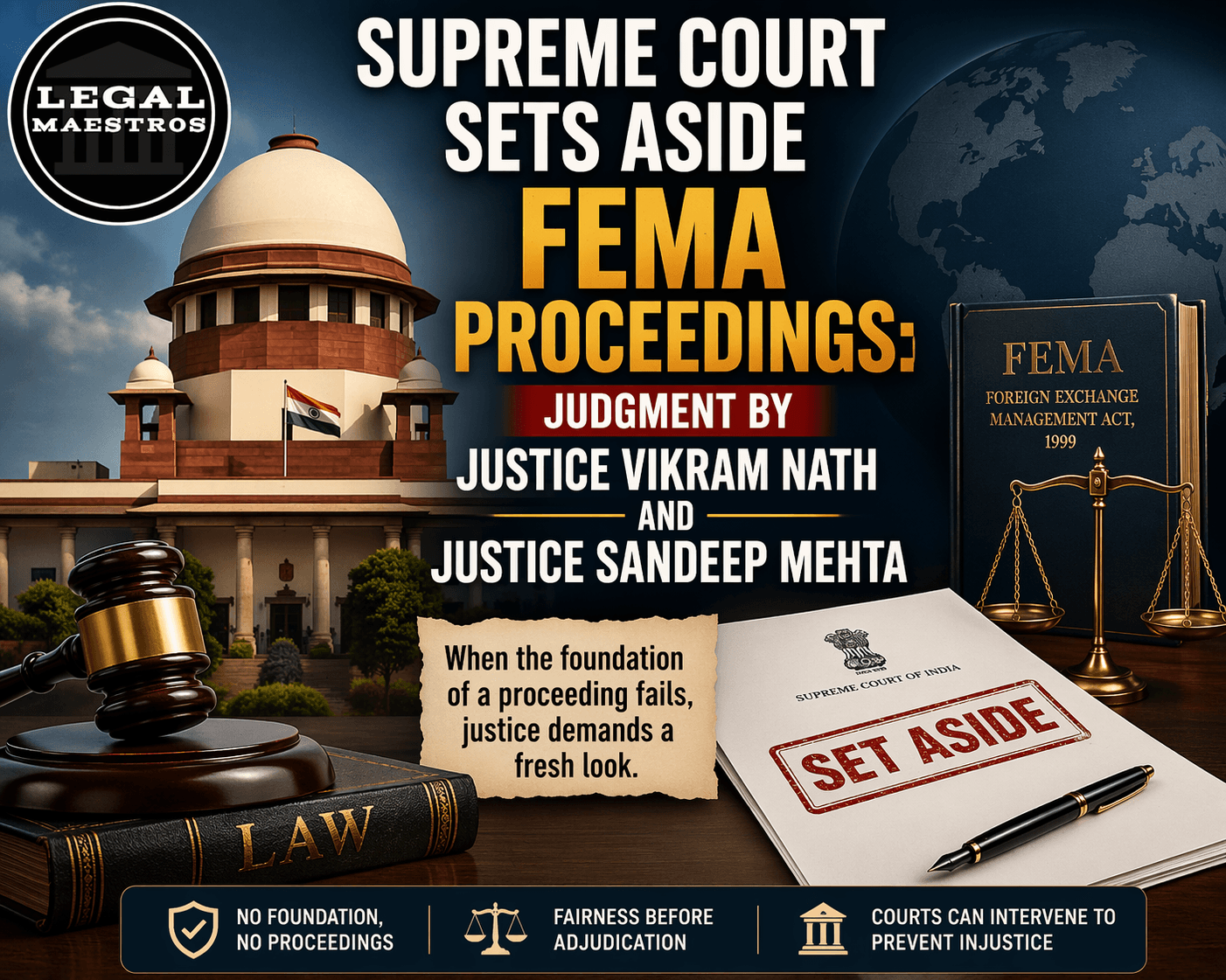 Supreme Court Sets Aside FEMA Proceedings: Judgment by Justice Vikram Nath and Justice Sandeep Mehta
