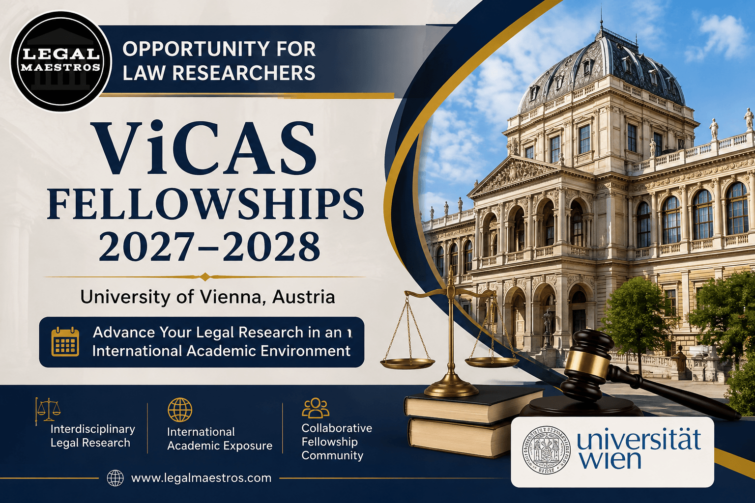  Opportunity for Law Researchers: ViCAS Fellowships 2027–2028 | University of Vienna
