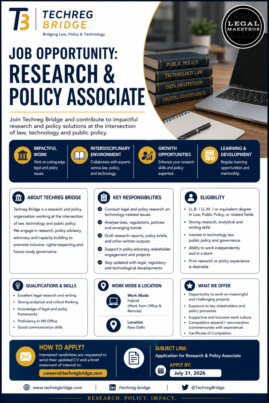 Job Opportunity: Research & Policy Associate | Techreg Bridge