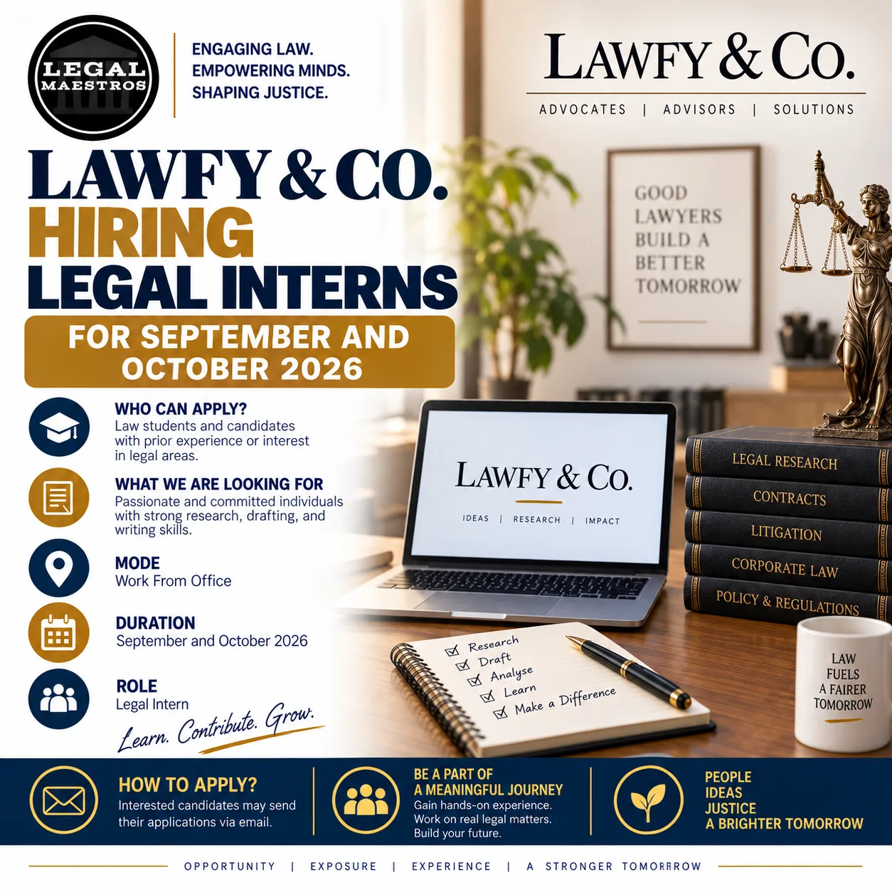 LAWFY & CO. Hiring Legal Interns for September and October 2026