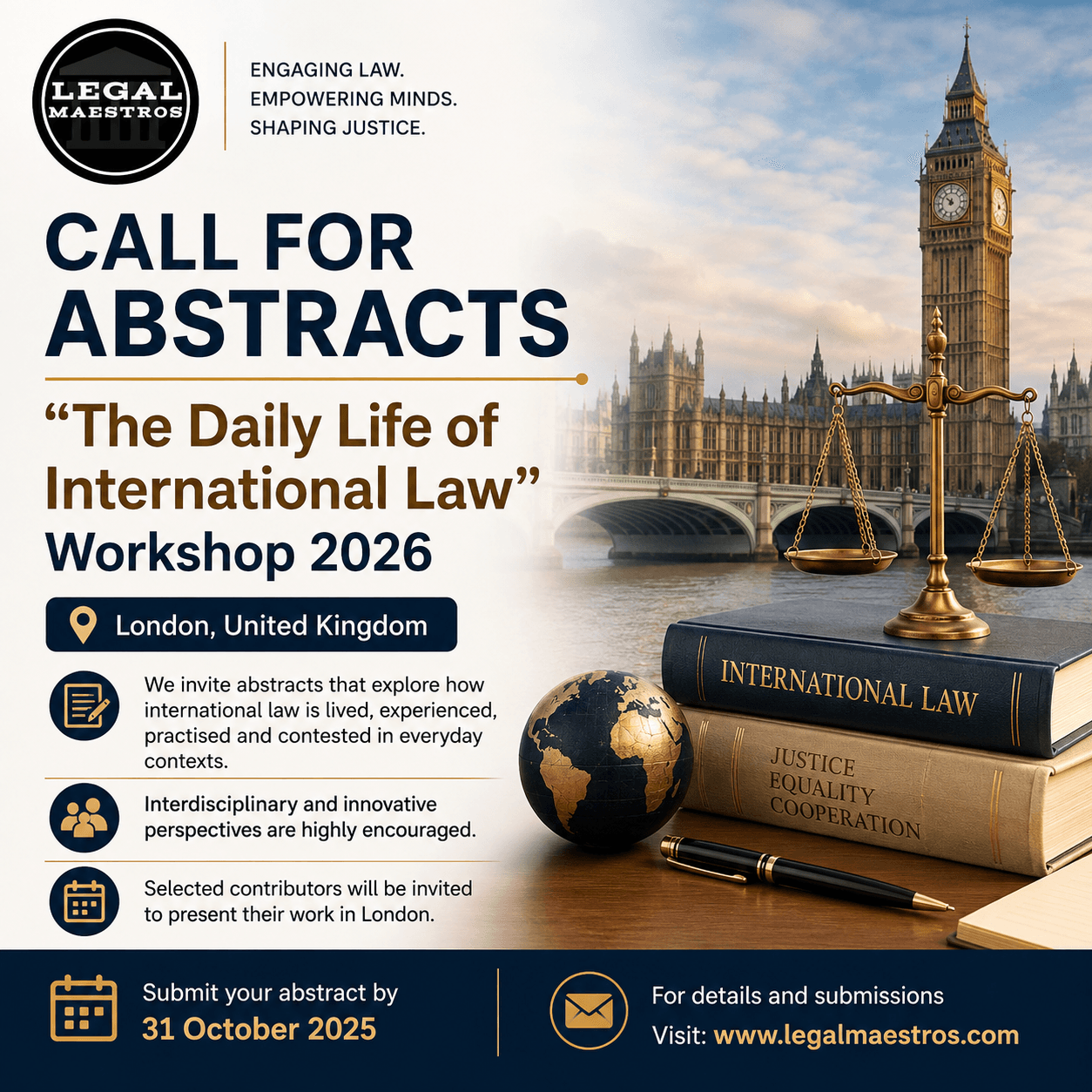 Call for Abstracts: “The Daily Life of International Law” Workshop 2026 in London