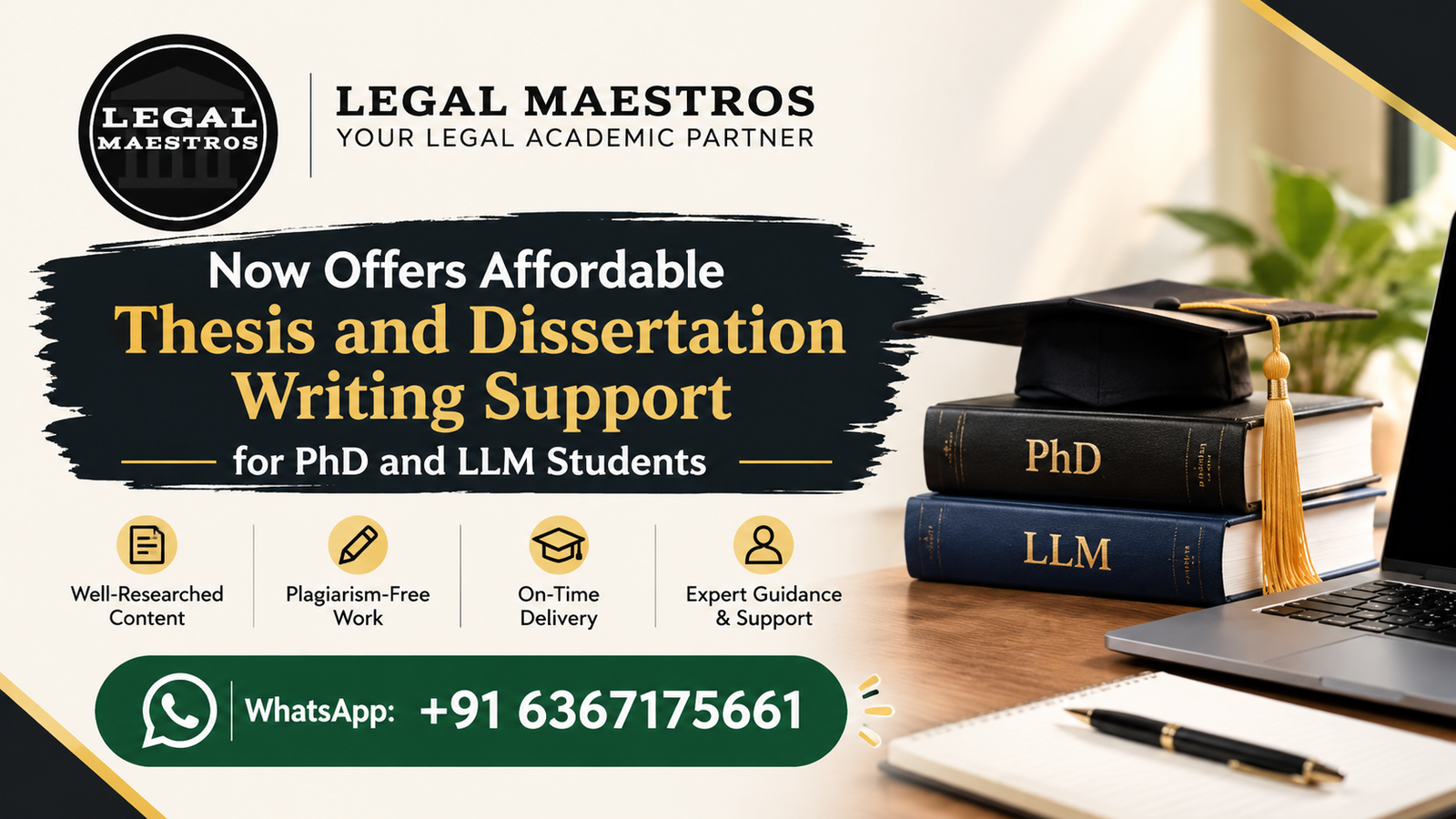 Legal Maestros Offers Affordable Thesis and Dissertation Writing Support for PhD and LLM Students